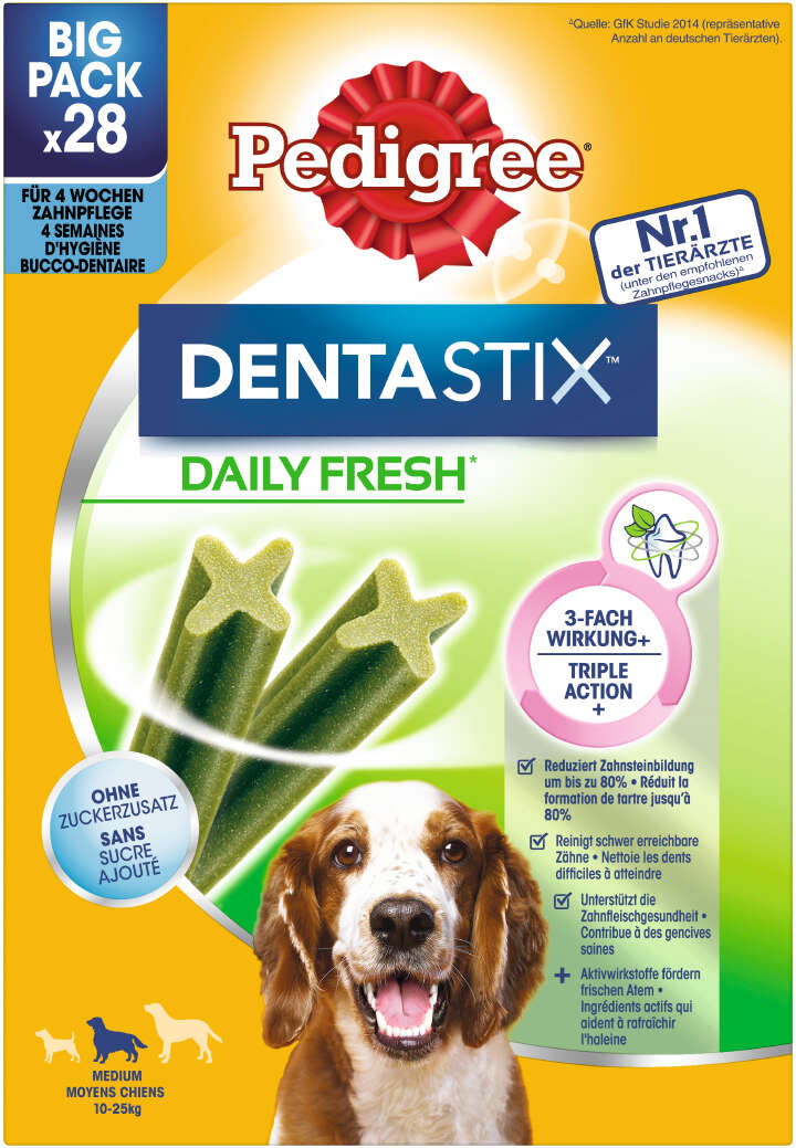 Pedigree Daily Dentastix Fresh für mittelgroße Hunde